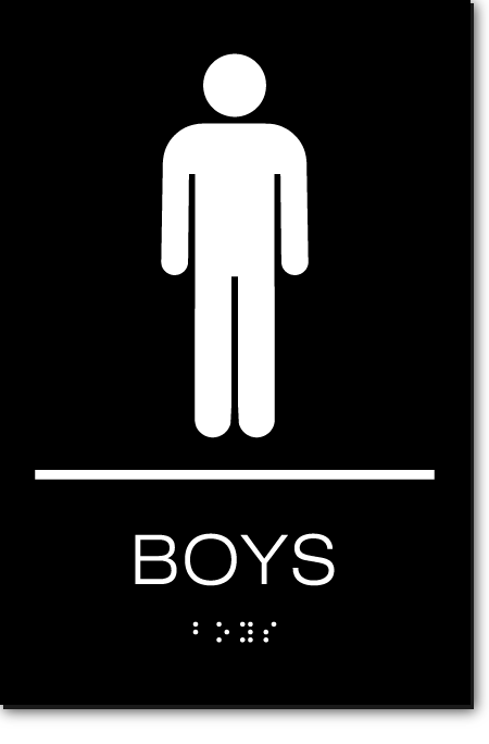 California BOYS Restroom Wall Sign