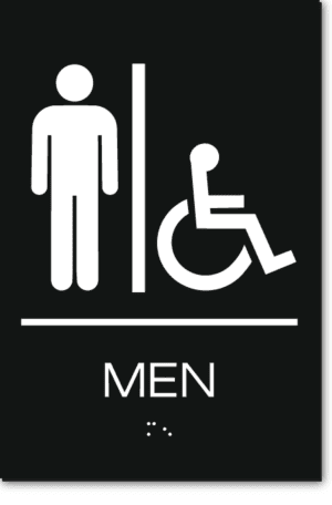 MEN Accessible Restroom Sign