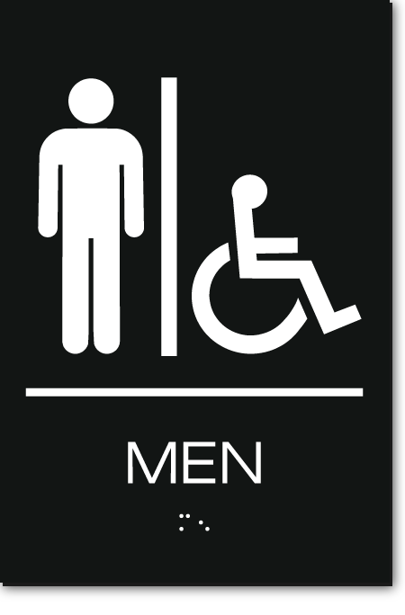 MEN Accessible Restroom Sign