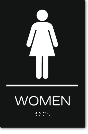 WOMEN Restroom Sign