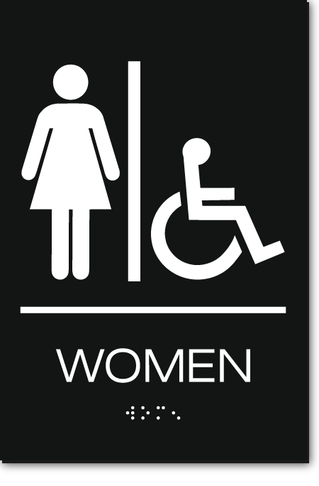WOMEN Accessible Restroom Sign