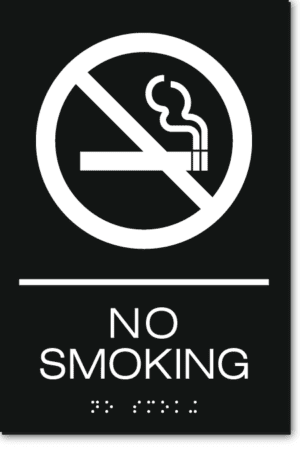 NO SMOKING Sign