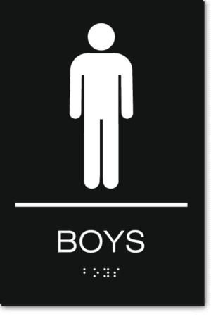 BOYS Restroom Sign