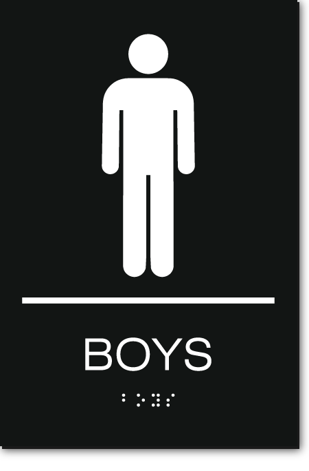 BOYS Restroom Sign