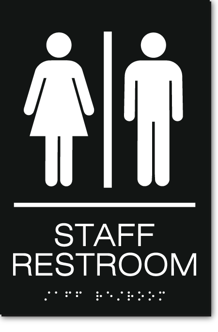 Unisex STAFF RESTROOM Sign