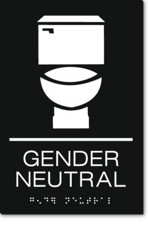 GENDER NEUTRAL Restroom Sign