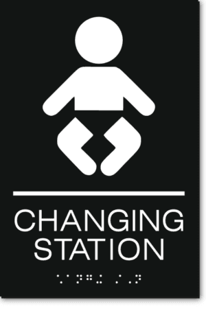 CHANGING STATION Sign