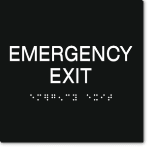 EMERGENCY EXIT Sign
