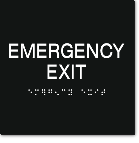 EMERGENCY EXIT Sign