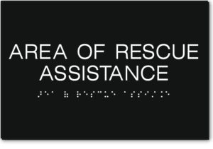AREA OF RESCUE ASSISTANCE Sign