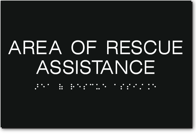 AREA OF RESCUE ASSISTANCE Sign