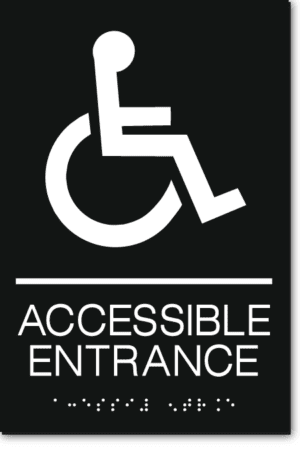ACCESSIBLE ENTRANCE Wheelchair Sign