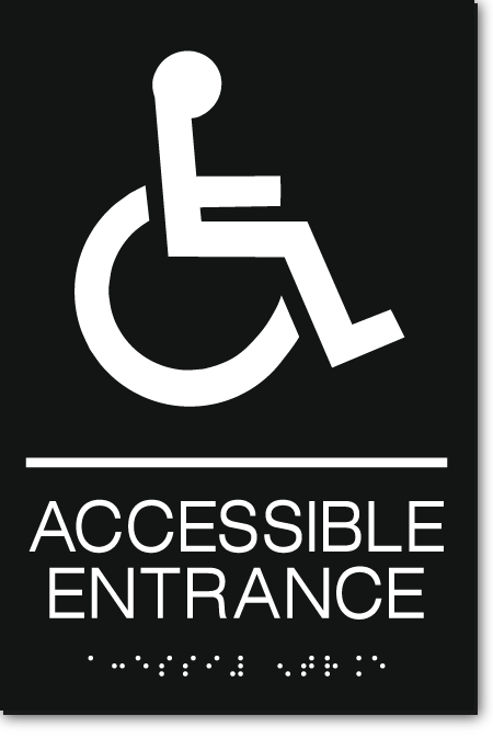 ACCESSIBLE ENTRANCE Wheelchair Sign