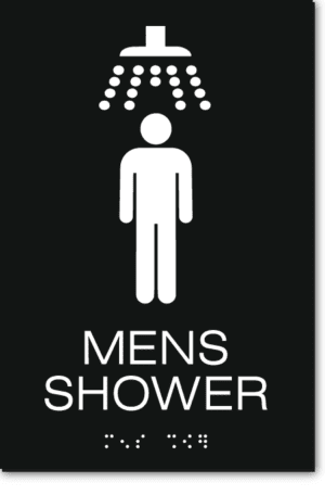 MENS SHOWER Sign