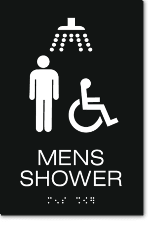 MENS ACCESSIBLE SHOWER Sign