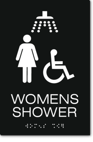 WOMENS ACCESSIBLE SHOWER Sign