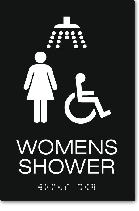 WOMENS ACCESSIBLE SHOWER Sign