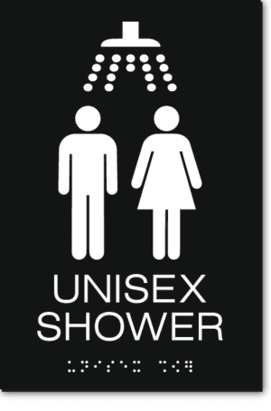UNISEX SHOWER Sign