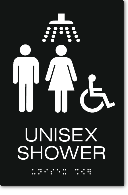 UNISEX ACCESSIBLE SHOWER Sign