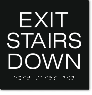 EXIT STAIRS DOWN Sign