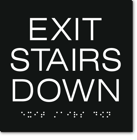 EXIT STAIRS DOWN Sign