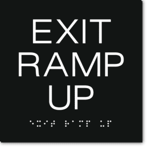 EXIT RAMP UP Sign