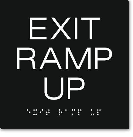 EXIT RAMP UP Sign