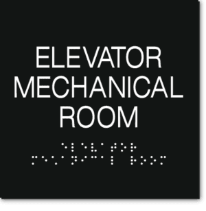 ELEVATOR MECHANICAL ROOM Sign