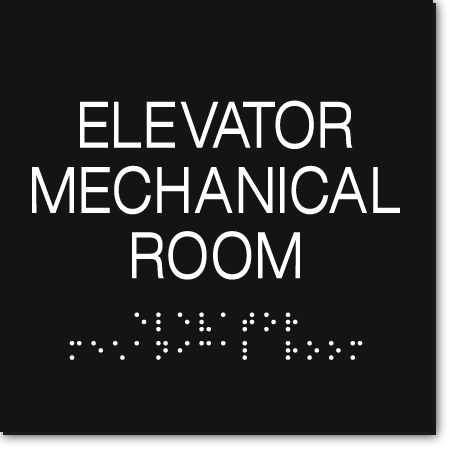 ELEVATOR MECHANICAL ROOM Sign
