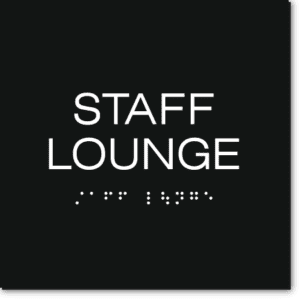 STAFF LOUNGE Sign