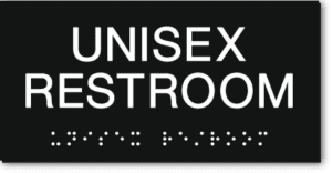 UNISEX RESTROOM Sign