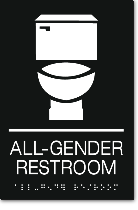 ALL GENDER RESTROOM Toilet Sign