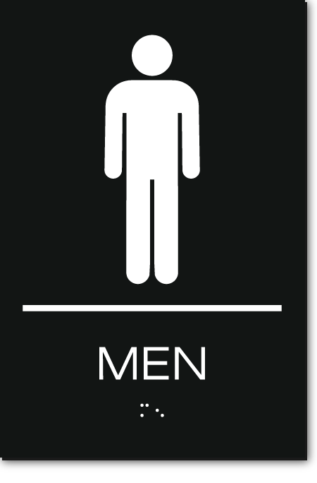 California MEN Restroom Wall Sign