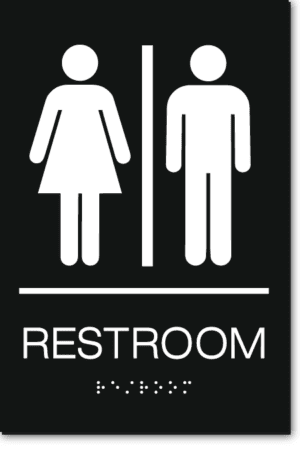 California Unisex RESTROOM Wall Sign