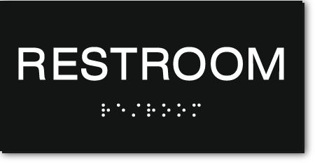California RESTROOM Text Wall Sign