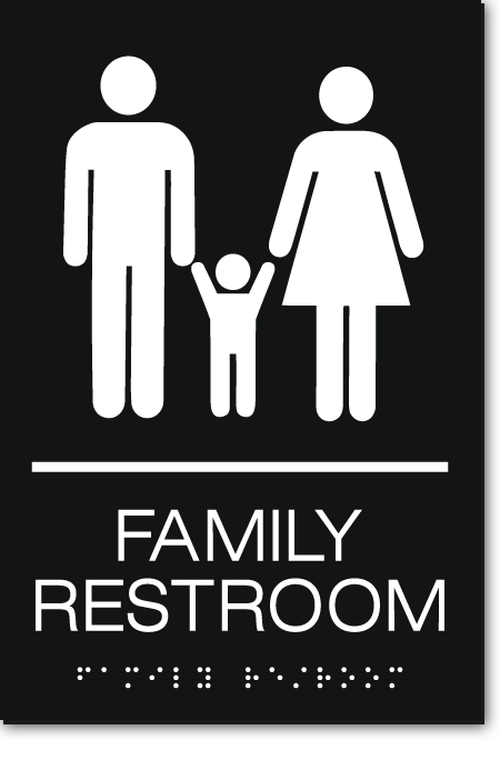 California FAMILY RESTROOM Wall Sign