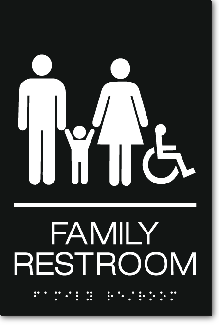 California FAMILY RESTROOM Accessible Wall Sign