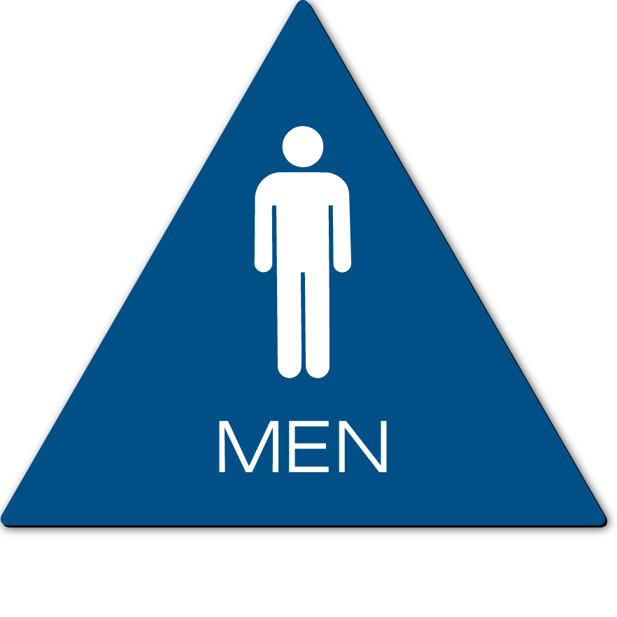 California MEN Restroom Door Sign