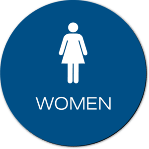 California WOMEN Restroom Door Sign