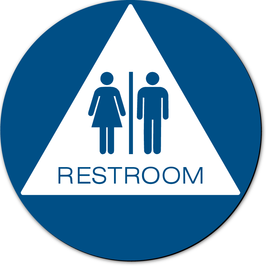 California Unisex RESTROOM Door Sign