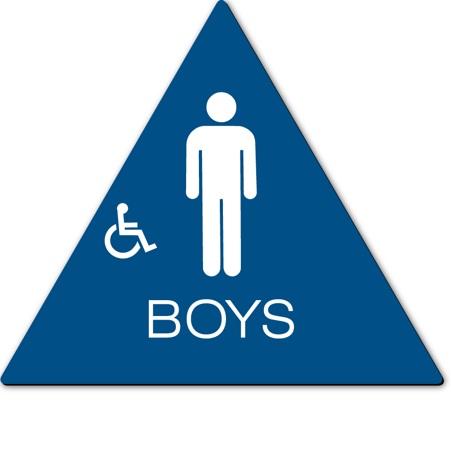 California BOYS Accessible Restroom Door Sign