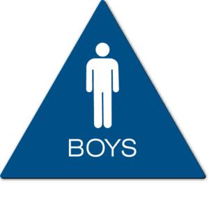 California BOYS Restroom Door Sign