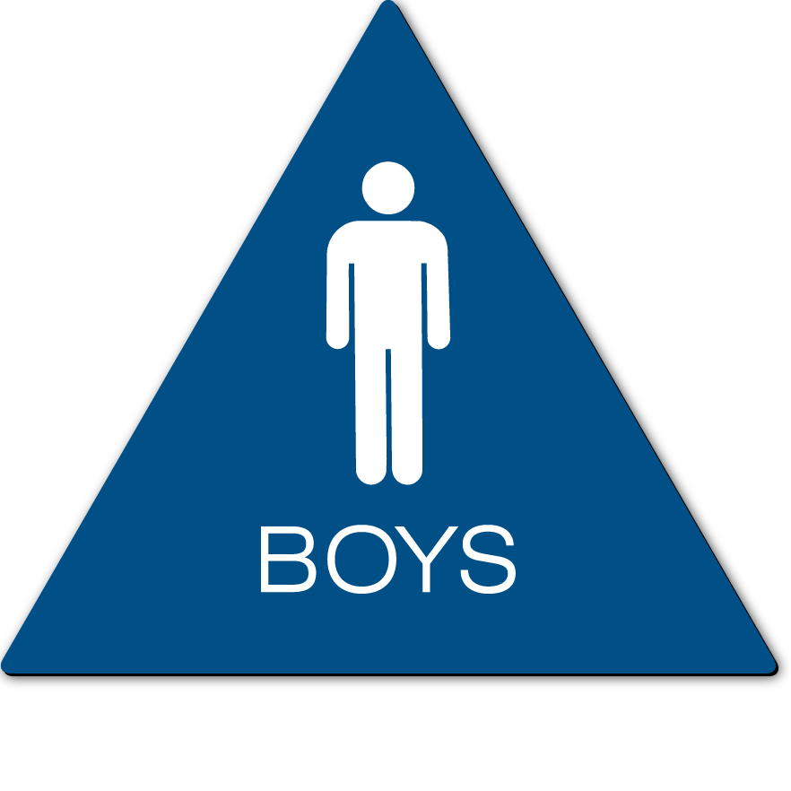 California BOYS Restroom Door Sign