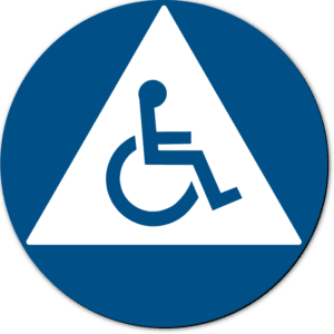 California All Gender Accessible Restroom Door Sign