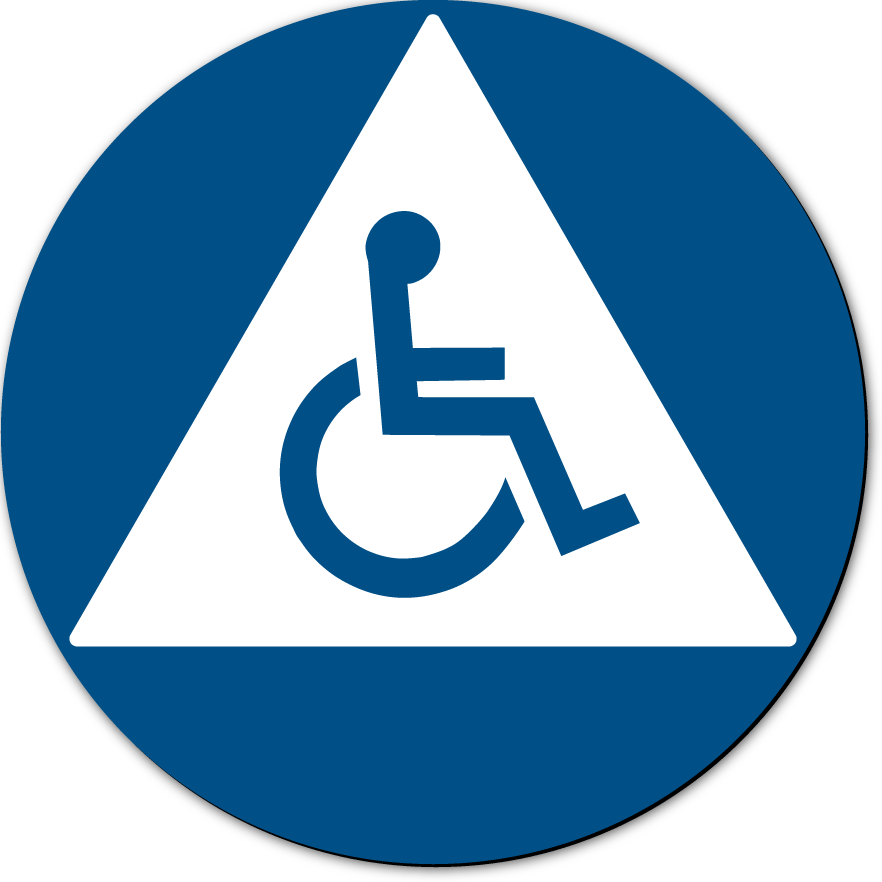 California All Gender Accessible Restroom Door Sign