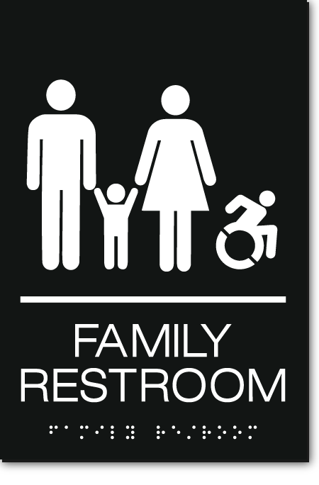 FAMILY RESTROOM Speedy Wheelchair Sign - NY/CT
