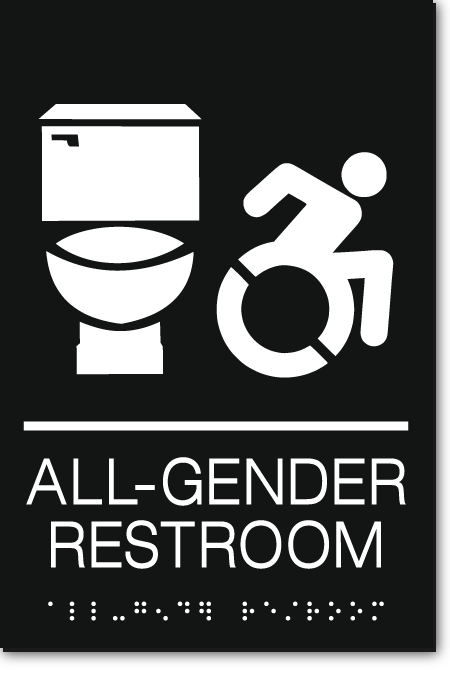 ALL GENDER ACCESSIBLE RESTROOM Speedy Wheelchair Sign - NY/CT