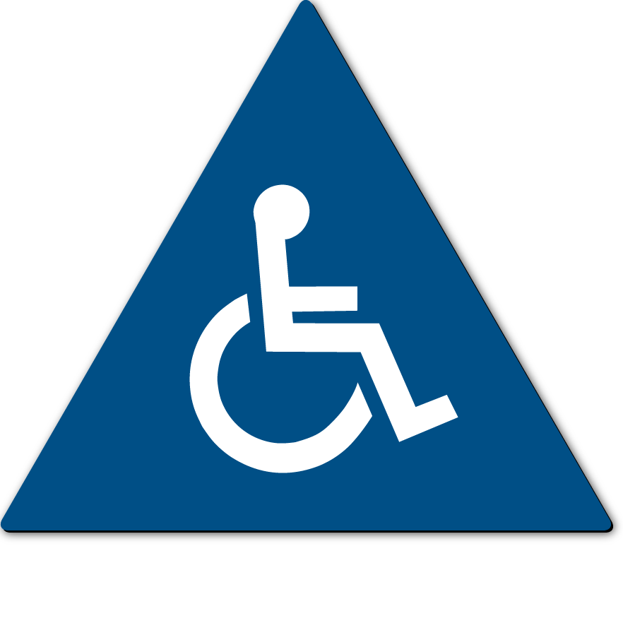 California Male Accessible RESTROOM Door Sign