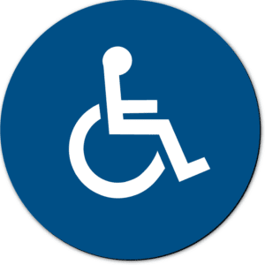 California Female Accessible RESTROOM Door Sign