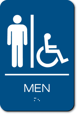 Economy MEN Accessible Restroom Sign